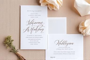 Invito di matrimonio calligrafato elegantemente